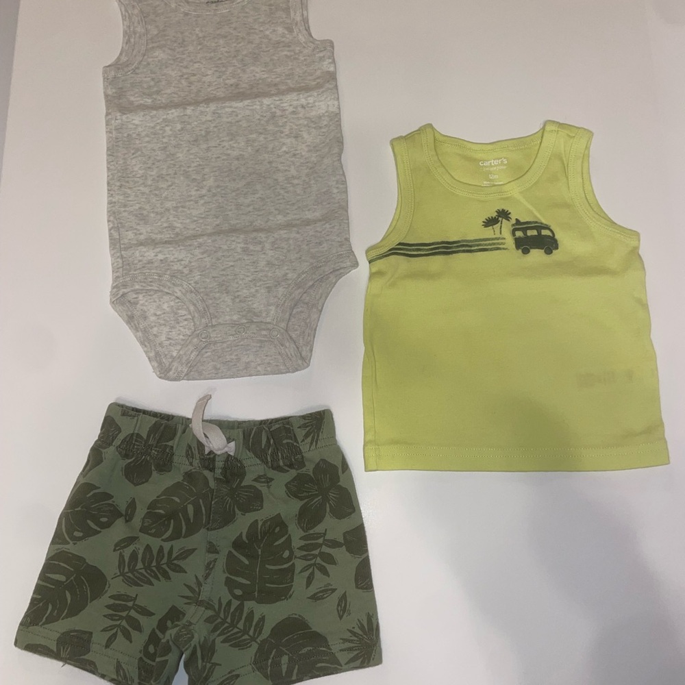 Carter’s Green and Gray Baby Outfit Set